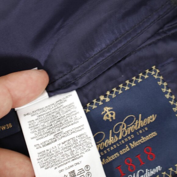 Brooks brothers sport coat men's 42R 1818 madison Saxxon wool striped gray - Picture 16 of 16